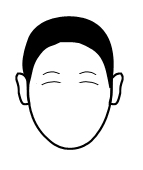额头一